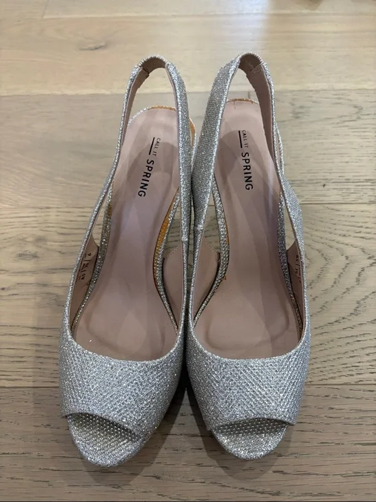 Call it Spring Size 8.5 Open Toe Heels - Picture 2 of 4